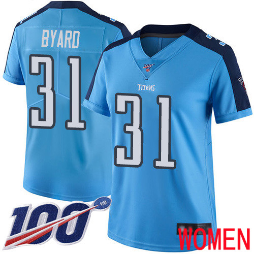 Tennessee Titans Limited Light Blue Women Kevin Byard Jersey NFL Football #31 100th Season Rush Vapor Untouchable->youth nfl jersey->Youth Jersey